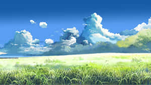 Anime Summer Sky Landscape Wallpaper