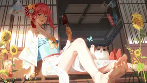 Anime Summer Vibes Wallpaper