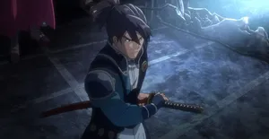 Anime Sword Fighter Readyfor Battle Wallpaper