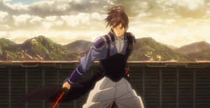 Anime Sword Wielder Readyfor Battle Wallpaper