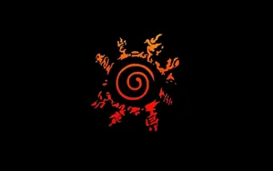 Anime Symbols Naruto Eight Trigrams Sealing Style Orange And Black Wallpaper