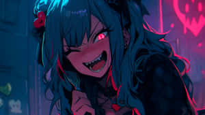 Anime Vampire Girl Dark Aesthetic Wallpaper