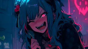 Anime Vampire Girl Dark Aesthetic Wallpaper