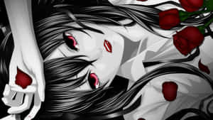 Anime Vampire Girl Roses Wallpaper