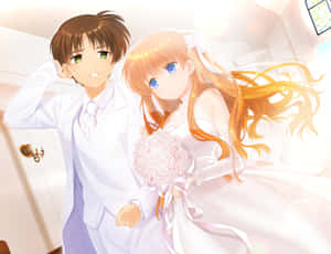 Anime Wedding Couple Wallpaper