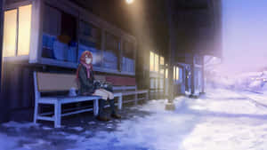Anime Winter Scene Wallpaper