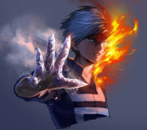 Anime With Face On Fire Wallpaper