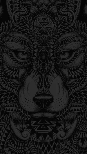 Anime Wolf Tribal Aesthetic Wallpaper