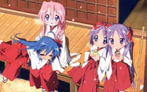 Animecore Lucky Star Shrine Maiden Wallpaper