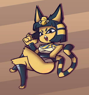 Ankha Animal Crossing Sitting Down Wallpaper