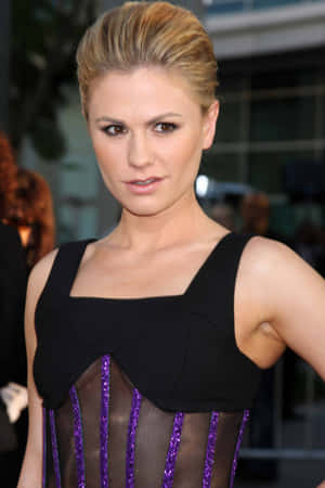 Anna Paquin Elegant Event Appearance Wallpaper