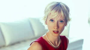 Anne Heche Wearing Red Lipstick Wallpaper