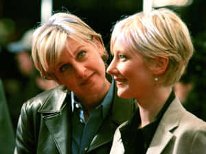 Anne Heche With Ellen Degeneres Wallpaper