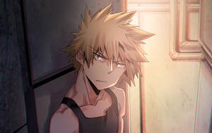 Annoyed-looking Bakugo Wallpaper