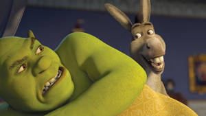 Annoyed Shrek On Donkey Wallpaper