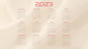Annual 2023 Calendar Wallpaper