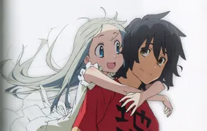 Anohana Characters Embrace Wallpaper
