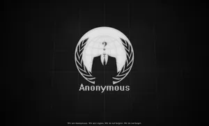 Anonymous Logo On A Black Background Wallpaper