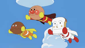Anpanman And Friends Flying Wallpaper