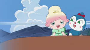 Anpanman Characters Watching Sunset Wallpaper