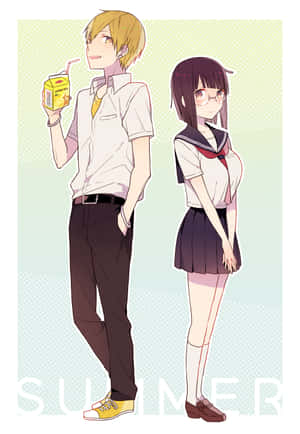 Anri Sonohara From The Anime Series Durarara!! Standing Confidently Wallpaper