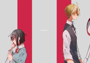 Anri Sonohara Posing Against A City Background Wallpaper