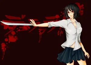 Anri Sonohara Striking A Pose In A Serene Atmosphere Wallpaper