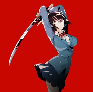 Anri Sonohara With Katana, Popular Female Character From Durarara!! Wallpaper