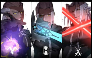 Ansem Seeker Of Darkness In Intense Battle Stance Wallpaper