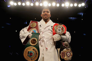 Anthony Joshua Coat Many Belts Wallpaper