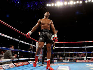 Anthony Joshua Standing Near Ropes Wallpaper