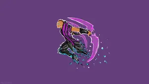 Anti-mage In Action: A Powerful Dota 2 Hero Engaged In An Epic Battle Wallpaper