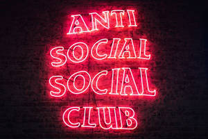 Anti Social Social Club Red Neon Wallpaper