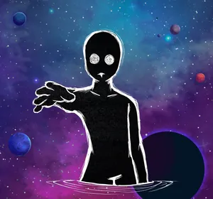 Anti Spiral Menacingly Reaching Out From A Dark Background Wallpaper