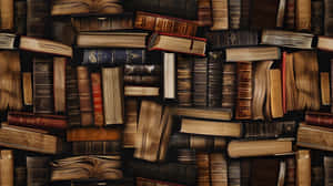 Antique Books Collection Wallpaper