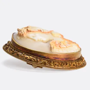 Antique Cameo Brooch Wallpaper