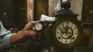 Antique Clock Restoration Wallpaper
