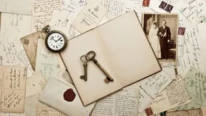 Antique Keys And Vintage Letters Wallpaper