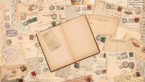 Antique Letters And Vintage Book Wallpaper