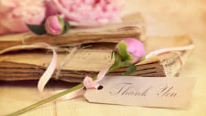 Antique Letters With Flowers Wallpaper