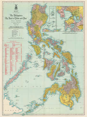 Antique Mapofthe Philippines Wallpaper