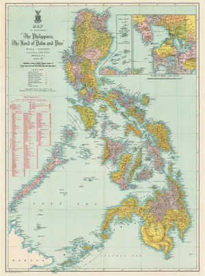 Antique Mapofthe Philippines Wallpaper