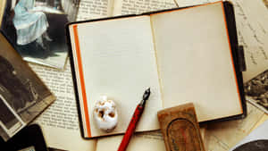 Antique Writing Set Wallpaper