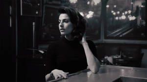 Antje Traue In Black And White Wallpaper