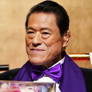 Antonio Inoki Purple Suit Wallpaper