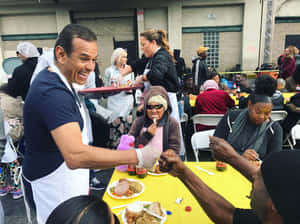 Antonio Villaraigosa Doing Fist Bump Wallpaper