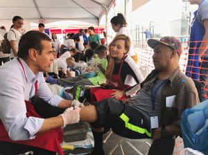 Antonio Villaraigosa On A Medical Mission In India. Wallpaper