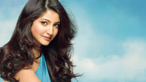 Anushka Sharma Wearing Blue Dress Wallpaper