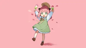 Anya Forger With Hanami Dango Wallpaper