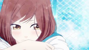 Ao Haru Ride Blushing Futaba Wallpaper